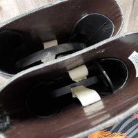 Field Boots, Pull On, Black Plastic Forms *gc, clean, creased, crumpled foot
