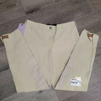 Hvy Cotton Breeches *gc, older, rubs, pills, puckered knees