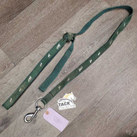 Flat Nylon Lead, loop handle *gc, stained, knotted, shortened
