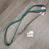 50" Thick Flat Nylon Lead, Loop Handle, 20" Nose Chain *xc, clean, mnr stains