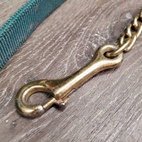 50" Thick Flat Nylon Lead, Loop Handle, 20" Nose Chain *xc, clean, mnr stains
