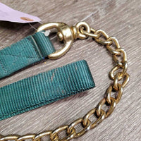 50" Thick Flat Nylon Lead, Loop Handle, 20" Nose Chain *xc, clean, mnr stains