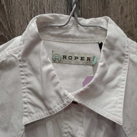 LS Western Shirt, snaps "Airdrie Royalty" *gc, seam puckers, v.linty