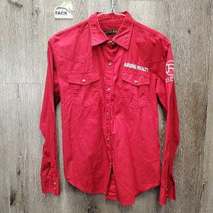 LS Western Shirt,snaps "Airdrie Royalty" *gc, seam puckers, mnr hair