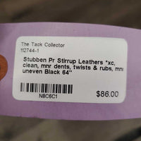Pr Stirrup Leathers *xc, clean, mnr dents, twists & rubs, mnr uneven