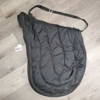 Hvy Padded English Saddle Carry - Storage Bag, Shoulder Strap, Connector Strap, Zipper *vgc, clean, mnr stains, hair & fading