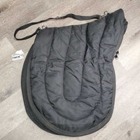 Hvy Padded English Saddle Carry - Storage Bag, Shoulder Strap, Connector Strap, Zipper *vgc, clean, mnr stains, hair & fading
