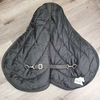 Hvy Padded English Saddle Carry - Storage Bag, Shoulder Strap, Connector Strap, Zipper *vgc, clean, mnr stains, hair & fading
