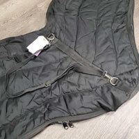 Hvy Padded English Saddle Carry - Storage Bag, Shoulder Strap, Connector Strap, Zipper *vgc, clean, mnr stains, hair & fading