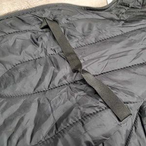 Hvy Padded English Saddle Carry - Storage Bag, Shoulder Strap, Connector Strap, Zipper *vgc, clean, mnr stains, hair & fading