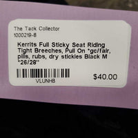 Full Sticky Seat Riding Tight Breeches, Pull On *gc/fair, pills, rubs, dry stickies