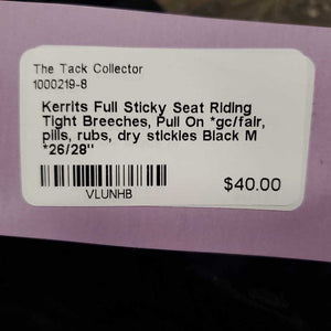 Full Sticky Seat Riding Tight Breeches, Pull On *gc/fair, pills, rubs, dry stickies