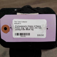 4 Fleece Polos, bag *vgc, clean, mnr hair, clumpy/rubs