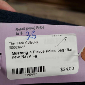 4 Fleece Polos, bag *like new