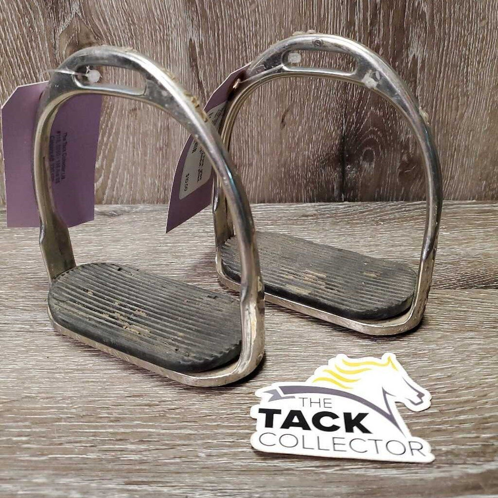 Light Stirrup Irons, grips *fair, dirty, v.gunky, residue, pitted, rust, older
