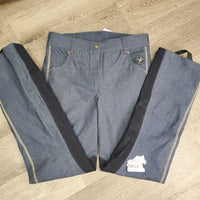 Euro Seat Hvy Denim Boot Cut Breeches, Elastics *like new