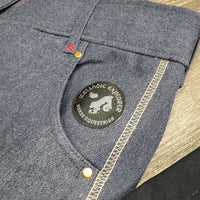 Euro Seat Hvy Denim Boot Cut Breeches, Elastics *like new
