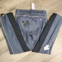 Euro Seat Hvy Denim Boot Cut Breeches, Elastics *like new
