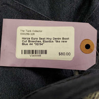 Euro Seat Hvy Denim Boot Cut Breeches, Elastics *like new