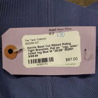 Boot Cut Ribbed Riding Tight Breeches, Pull on *vgc, older? faded tag

