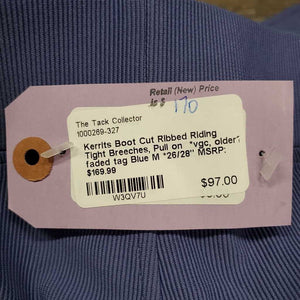 Boot Cut Ribbed Riding Tight Breeches, Pull on *vgc, older? faded tag