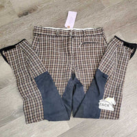 Full Seat Breeches *fair, older, holey seam, puckered & stretched seat, shrunk
