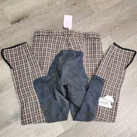 Full Seat Breeches *fair, older, holey seam, puckered & stretched seat, shrunk