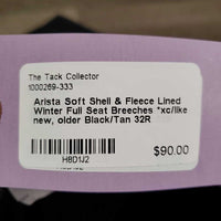 Soft Shell & Fleece Lined Winter Full Seat Breeches *xc/like new, older
