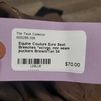 Euro Seat Breeches *xc/vgc, mnr seam puckers