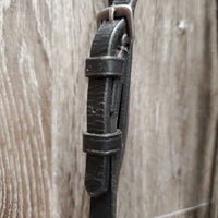 Rsd Leather Bridle, buckles *vgc/gc, cut cheeks, v.stiff, v.puckered/creased, clean, residue
