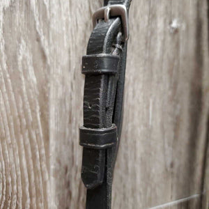 Rsd Leather Bridle, buckles *vgc/gc, cut cheeks, v.stiff, v.puckered/creased, clean, residue