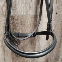 Rsd Leather Bridle, buckles *vgc/gc, cut cheeks, v.stiff, v.puckered/creased, clean, residue

