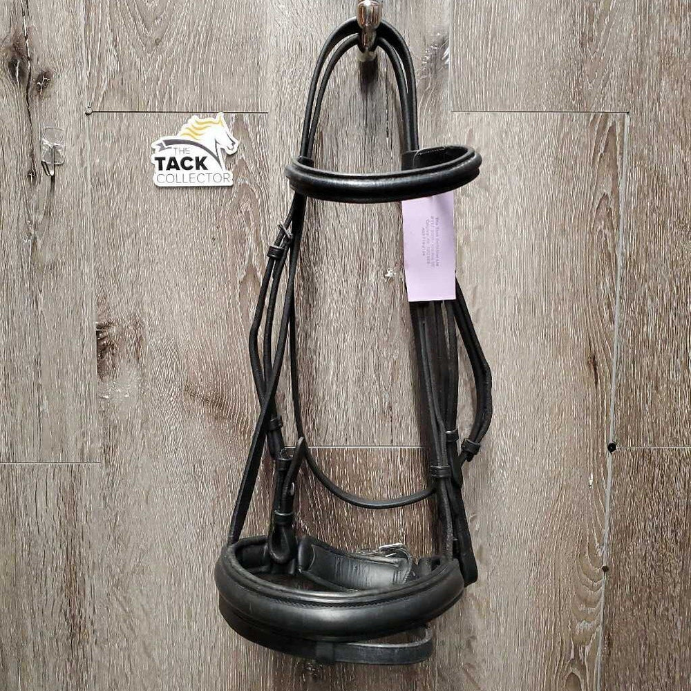 Rsd Leather Dressage Bridle, crank, flash *vgc, clean, residue, dents, creases