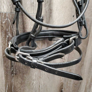 Rsd Leather Dressage Bridle, crank, flash *vgc, clean, residue, dents, creases