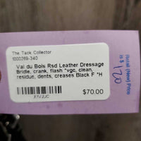Rsd Leather Dressage Bridle, crank, flash *vgc, clean, residue, dents, creases
