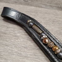 "U" Shaped Thick Paded Bling Browband *vgc, clean, creases