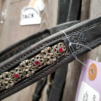 Thick Hvy Dressage Bridle, Bling, Crank, Buckles *vgc, clean, residue