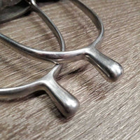 Pr Round End Spurs, Soft Rubber Spur Straps *vgc, clean, scuffs, scratches, faded, dusty
