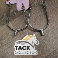 Pr Light POW Spurs *gc, clean, pitted, v.dented, oxidized
