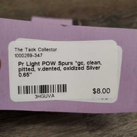 Pr Light POW Spurs *gc, clean, pitted, v.dented, oxidized
