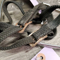 Pr POW Spurs, Braided Nylon Straps *gc, clean, rust, scratches, scrapes