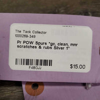 Pr POW Spurs *gc, clean, mnr scratches & rubs
