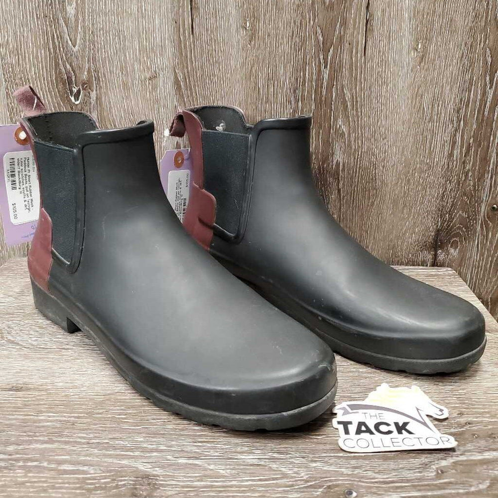 Pr Short Rubber Muck - Paddock Boots, pull on *xc/vgc, v.mnr scratches, scuffs & dirt, older?