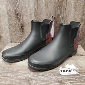 Pr Short Rubber Muck - Paddock Boots, pull on *xc/vgc, v.mnr scratches, scuffs & dirt, older?