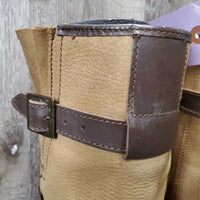 Fleece Lined Waterproof Country Boots, Pull on *vgc, clean, mnr stains, scrapes & rubs
