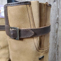 Fleece Lined Waterproof Country Boots, Pull on *vgc, clean, mnr stains, scrapes & rubs