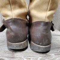 Fleece Lined Waterproof Country Boots, Pull on *vgc, clean, mnr stains, scrapes & rubs