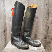MENS Dress Boots, zips *fair/gc, v.rubbed, v.faded, slices, creases, clean, aftermarket zips