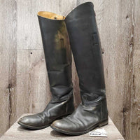 MENS Dress Boots, zips *fair/gc, v.rubbed, v.faded, slices, creases, clean, aftermarket zips
