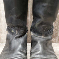 MENS Dress Boots, zips *fair/gc, v.rubbed, v.faded, slices, creases, clean, aftermarket zips